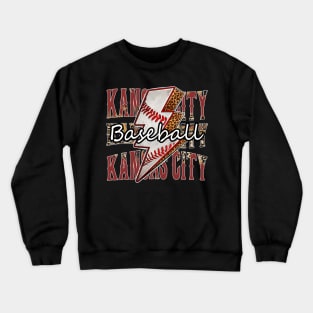 Graphic Baseball Kansas City Proud Name Team Vintage Crewneck Sweatshirt